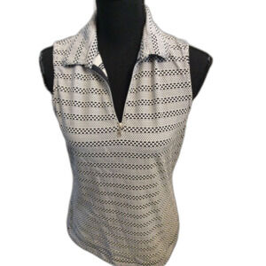 Tail Tech Golf Textured Partial Zip Small S Women's Top Polo Tank